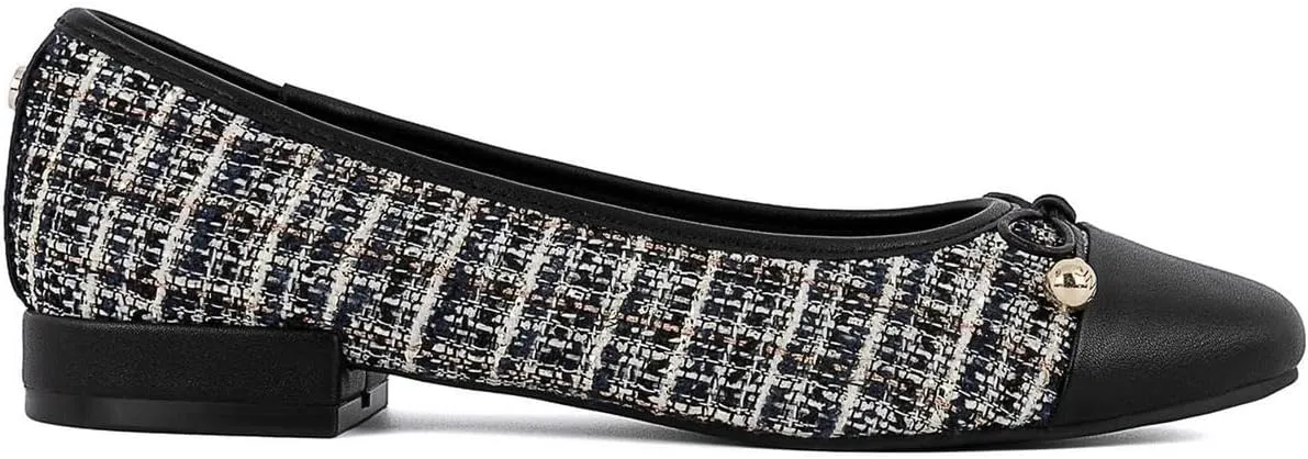 Jones New York Womens Marios Bow Knit Ballet Flats