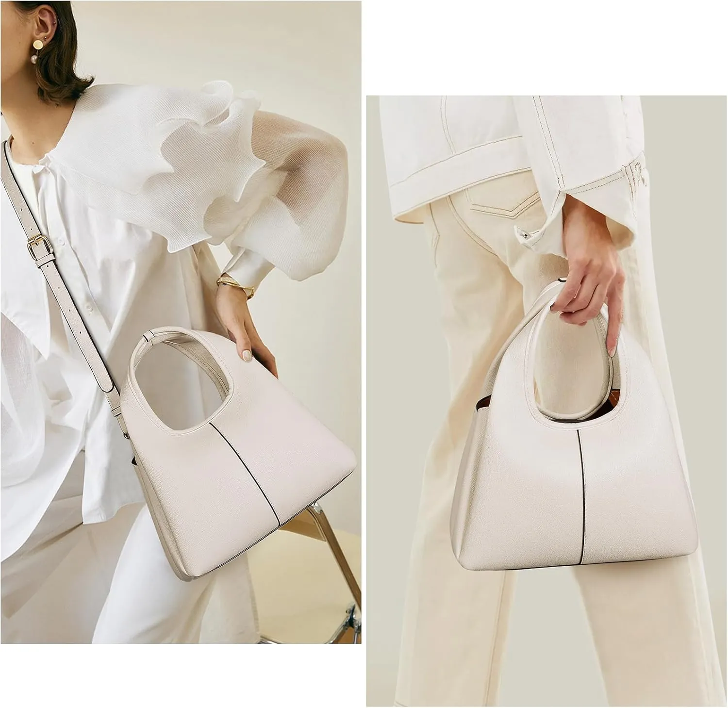 JQWSVE Crossbody Bag Top Handle Handbag for Women Trendy Purse Satchel Bags Pebble Leather Shoulder Bag Hobo Tote Handbag