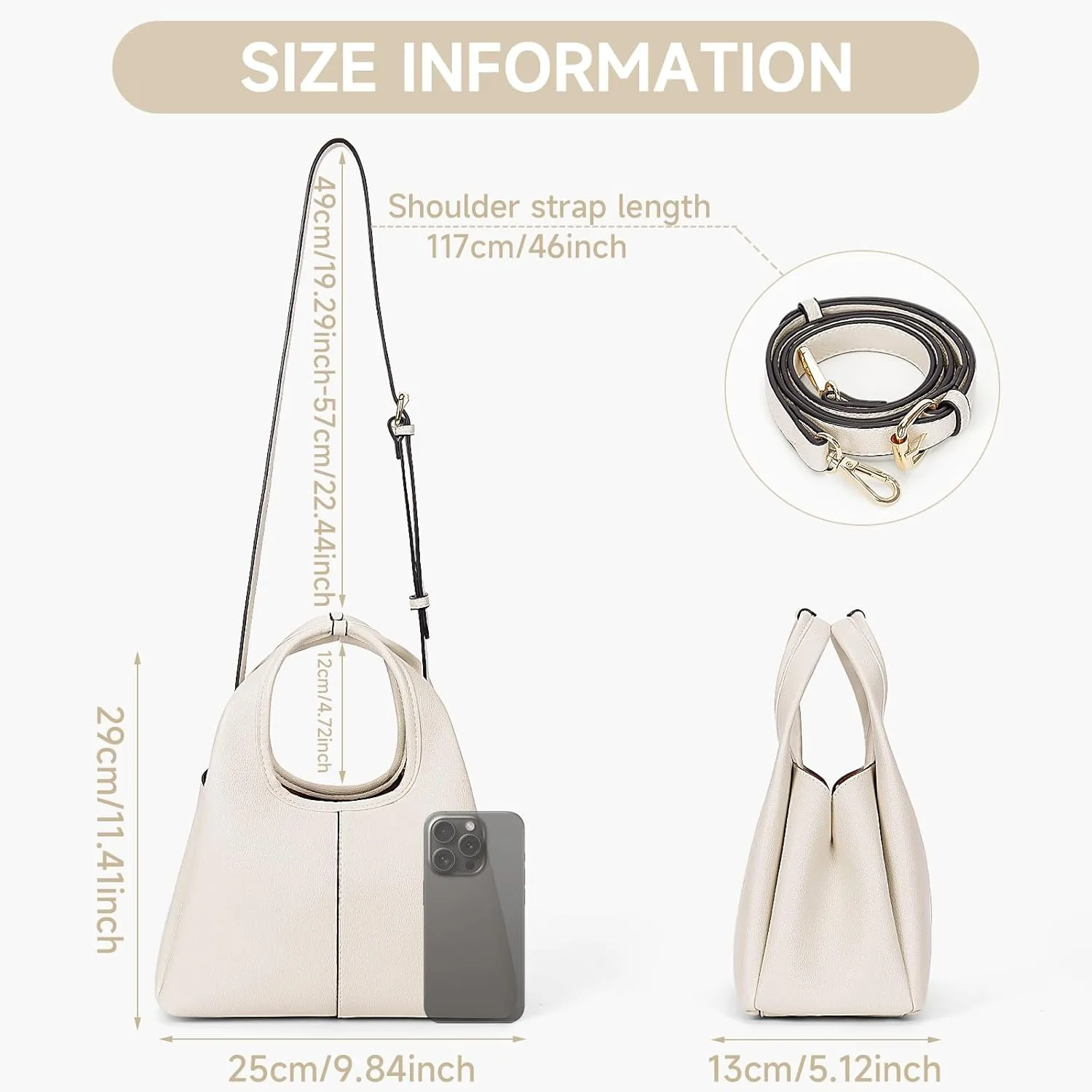JQWSVE Crossbody Bag Top Handle Handbag for Women Trendy Purse Satchel Bags Pebble Leather Shoulder Bag Hobo Tote Handbag