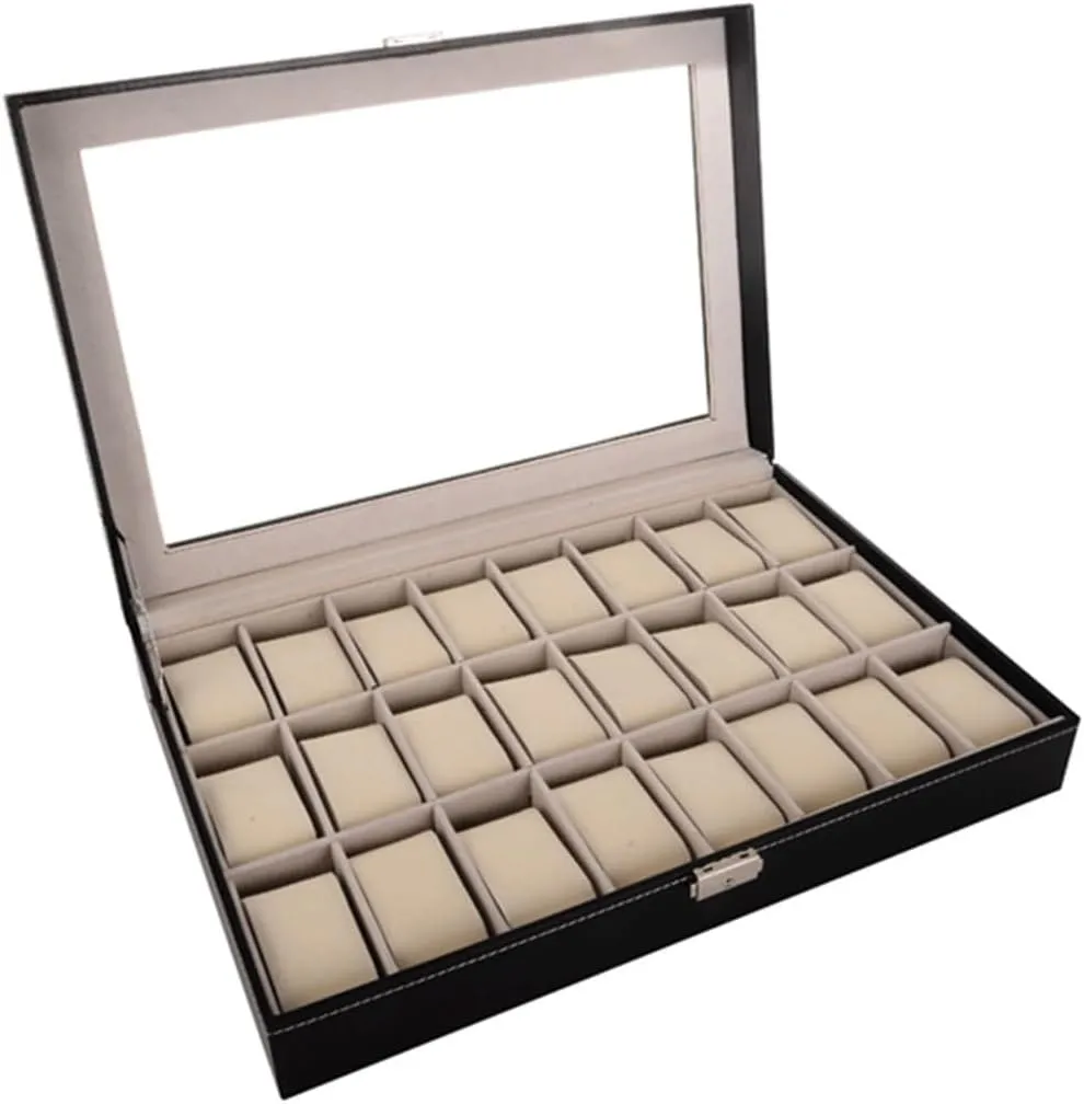 JSEIAJB Vintage Watch Box Plain Interior Watch Box Mechanical Watch Box Watch Storage Box