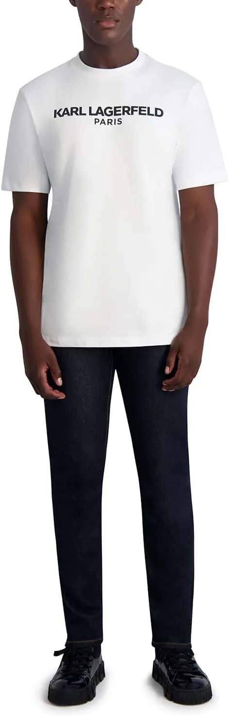 Karl Lagerfeld Paris Men's Leather Pocket Exposed Zipper Pant