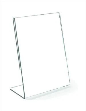 Kebica Clear Design Acrylic Table Display Stand 6x4 inch A-6 Sign Stand - Paper Holder and Menu Holder Display