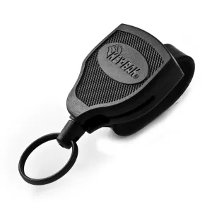 KEY-BAK Super48 Heavy Duty Retractable Keychain with Ball-Joint Lock - Leather Loop - 15 Keys / 48"/8 oz.