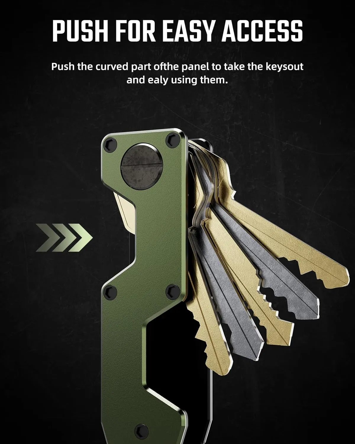 Key Organizer Compact Key Holder Metal Key Chain Minimalist key case key holder for keychain Secures 1-5 Keys