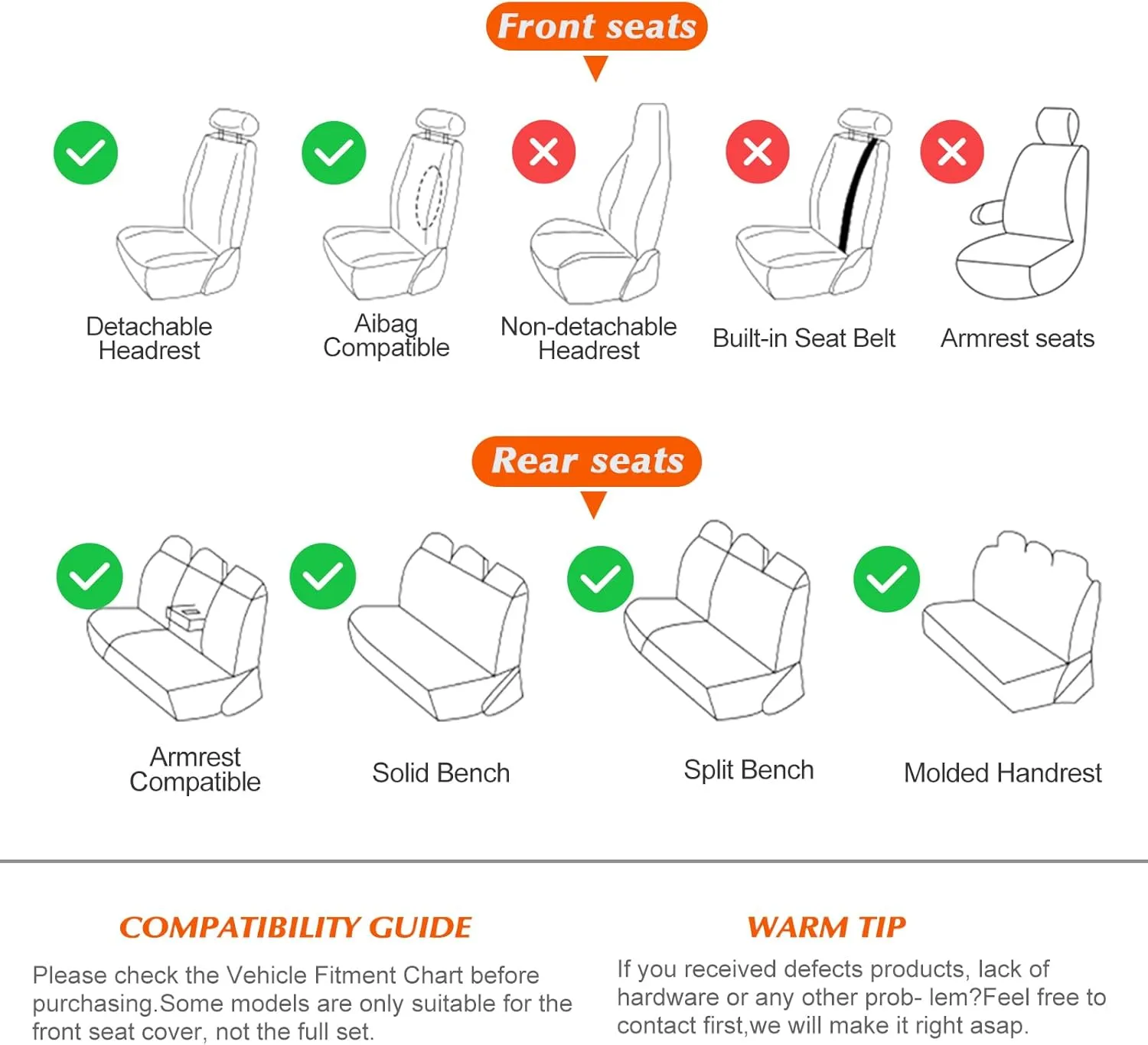 KEYOOG 2-Seater Waterproof and Breathable Nappa Leather Car Seat Covers Full Set, Fit for Front Seats of Cars, Compatible with Airbags, Car Seat Protector Covers for Most Cars - Black Coffee