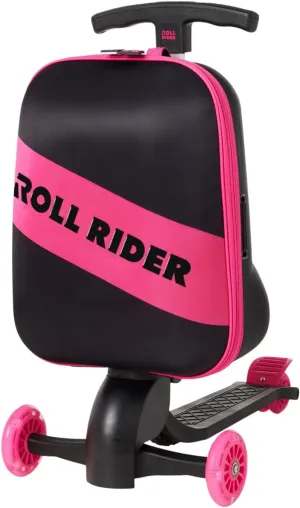 Kids Scooter Luggage - 2-in-1 Ride-On Suitcase with Light-Up Wheels & Adjustable Handle | Carry-On/TSA-Friendly | Fun, Durable, Lightweight Travel Scooter for Boys & Girls Ages 3-12
