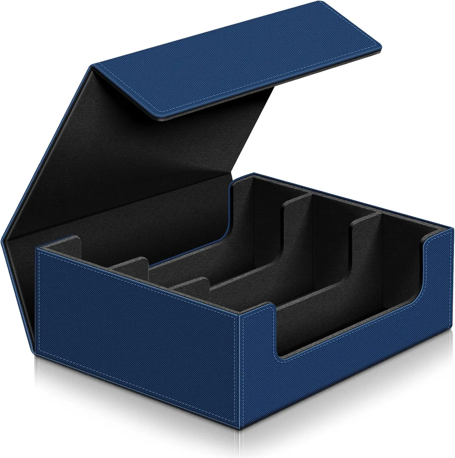 Kitoyz 1800  Trading Card Storage Box, Magnetic Closure Card Deck Boxes, PU Leather Card Box Card Storage Case for Magic Commander Game Cards Sport Cards