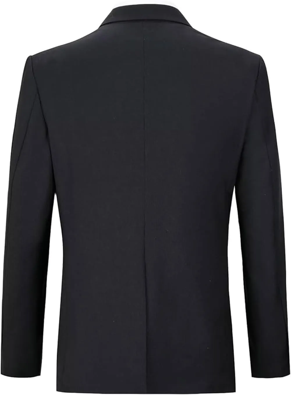 Kromoc Men's Suit Blazer Peak Lapel One Button Casual Dinner Wedding Jacket