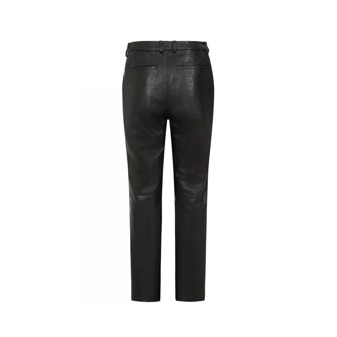 Ladies Slim Leg Leather Trouser