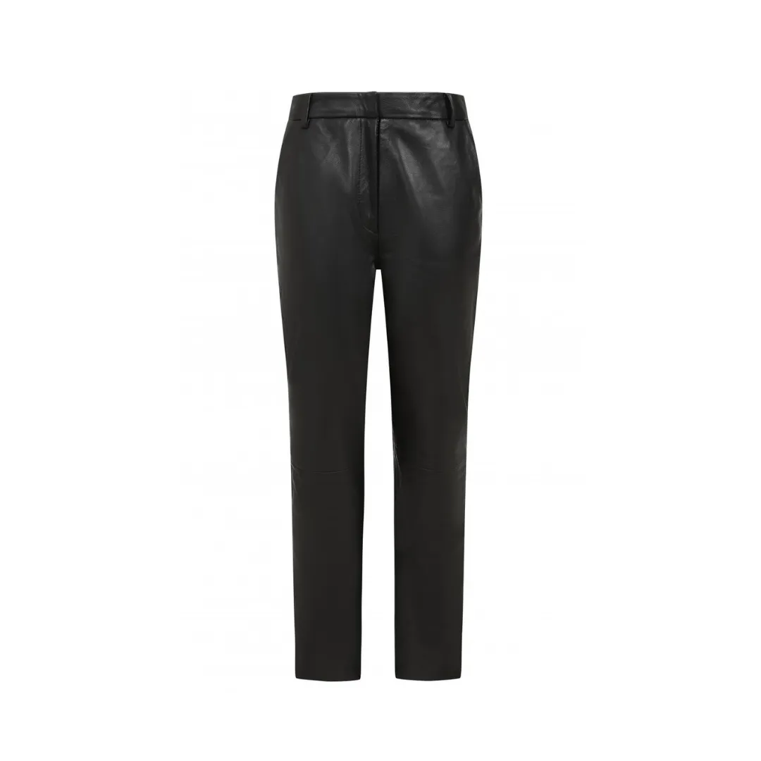 Ladies Slim Leg Leather Trouser