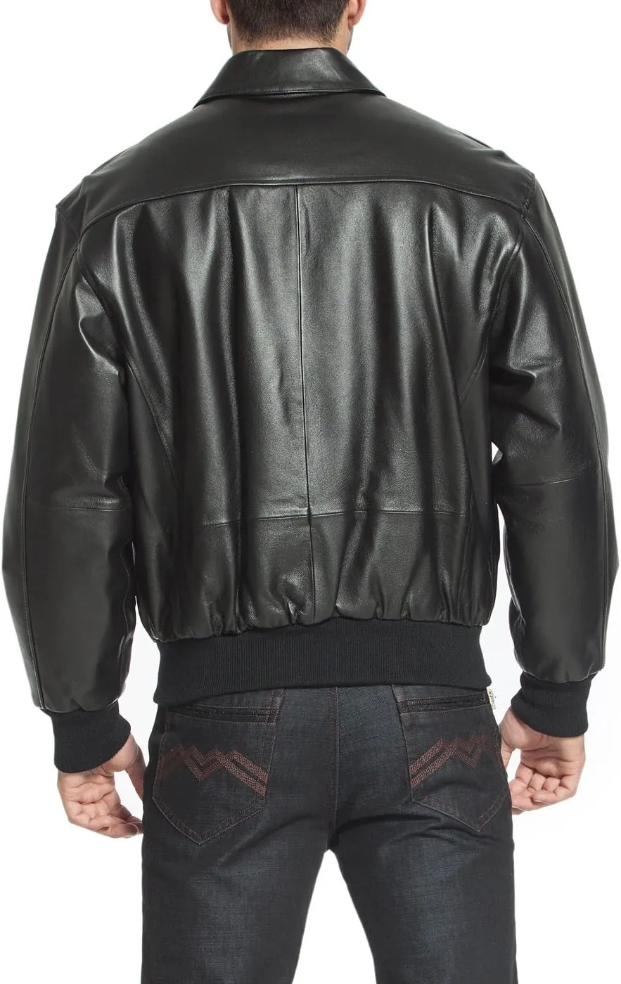 Landing Leathers Men Air Force A-2 Leather Flight Bomber Jacket (Also available in Big & Tall)