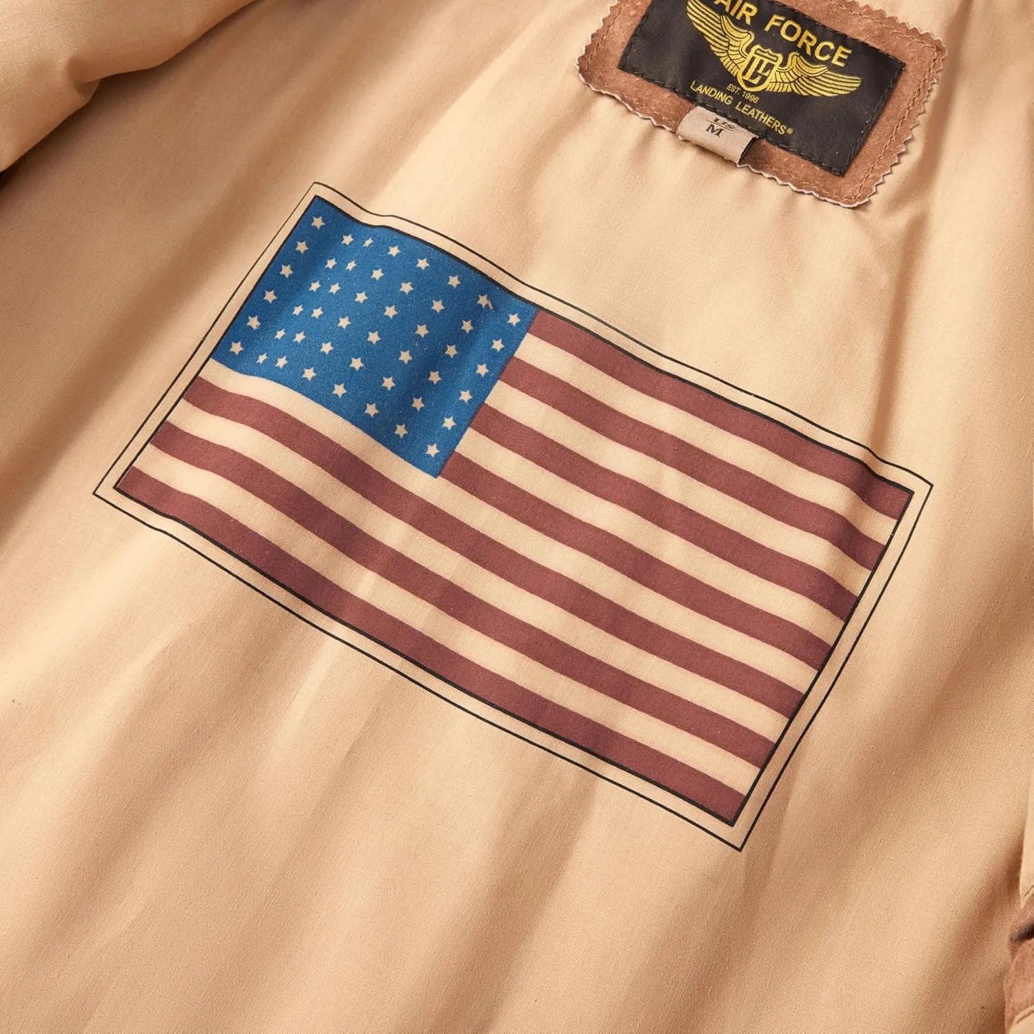 Landing Leathers Men Air Force A-2 Suede Leather Flight Bomber Jacket (Also available in Big & Tall)