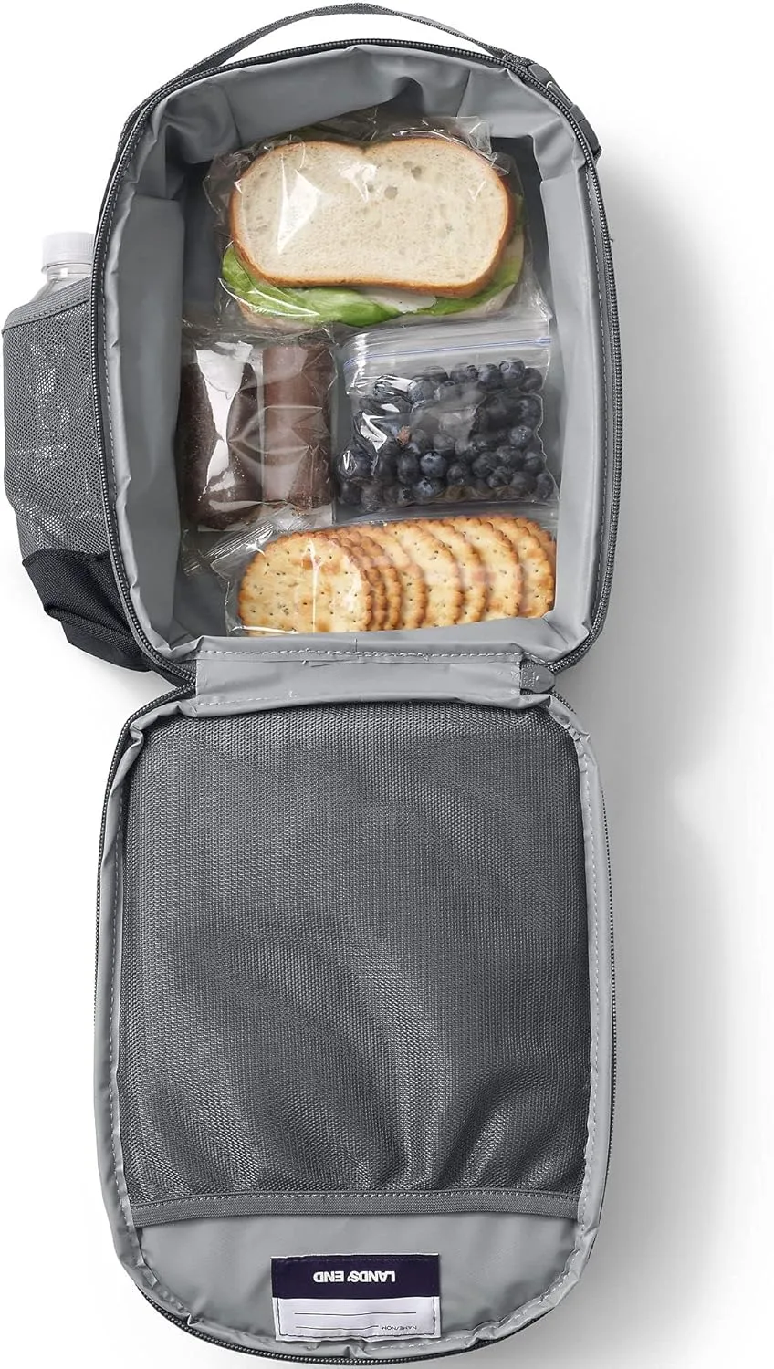 Lands' End Kids' Soft Sided Lunch Box Black