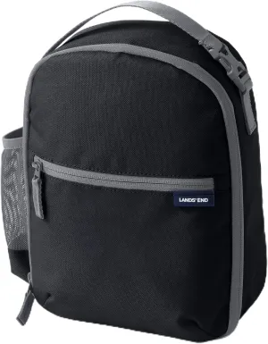 Lands' End Kids' Soft Sided Lunch Box Black