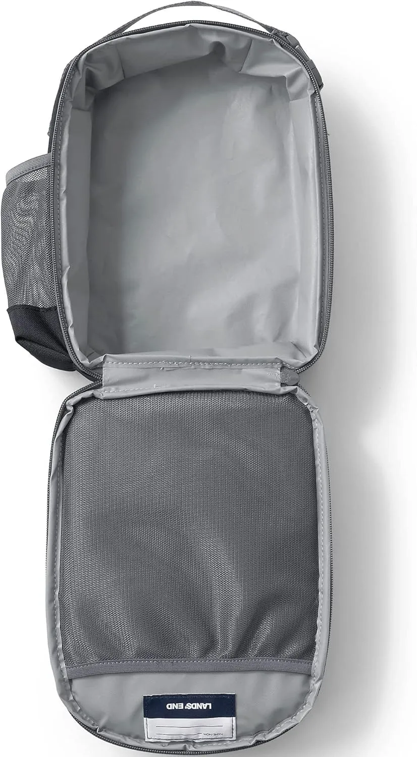 Lands' End Kids' Soft Sided Lunch Box Black