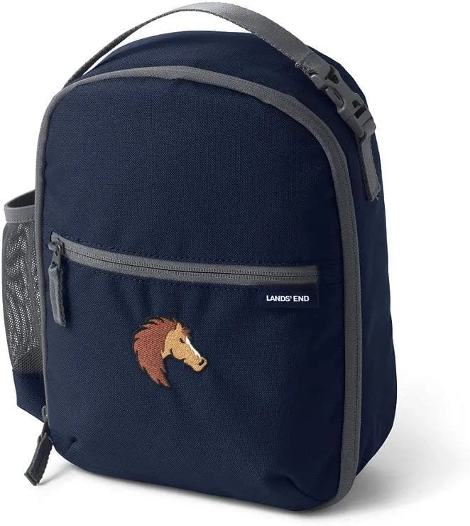 Lands' End Kids' Soft Sided Lunch Box Classic Navy