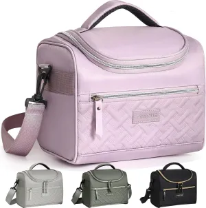 Large Lunch Bag Reusable, 8.5L Insulated Lunch Box with Adjustable Shoulder Strap, Soft Cooler Bag Leak-proof Insulation, Women's Insulated Lunch Bag for Work, Picnic, Travel (Purple)