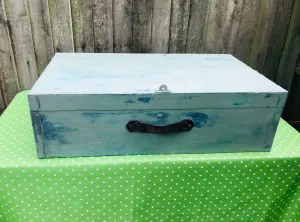 Large wooden carpenter's chest
