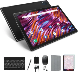 Latest 2025 Android 13 Tablet, 128GB 16(8 8 Expand)GB/512GB Expandable, Octa-Core Tablet with 5G WiFi, 8000mAh Battery, 10.1 inch Tableta with 21MP Camera, Tableta with Keyboard, Bluetooth,Mouse, Case