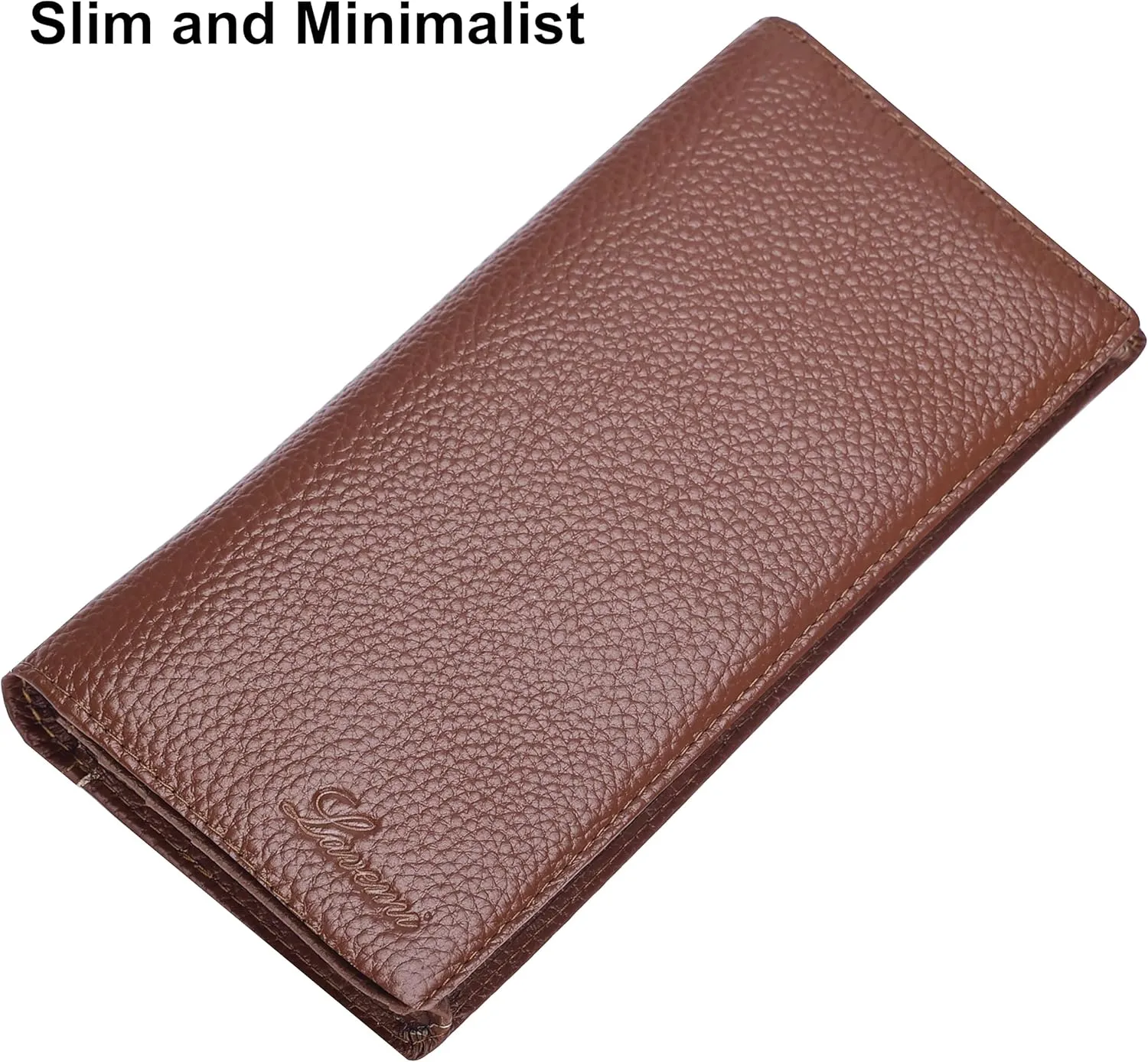 Lavemi Ultra Slim Thin Leather Women Wallet RFID Blocking Credit Card Holder Bifold Long Ladies Billfold