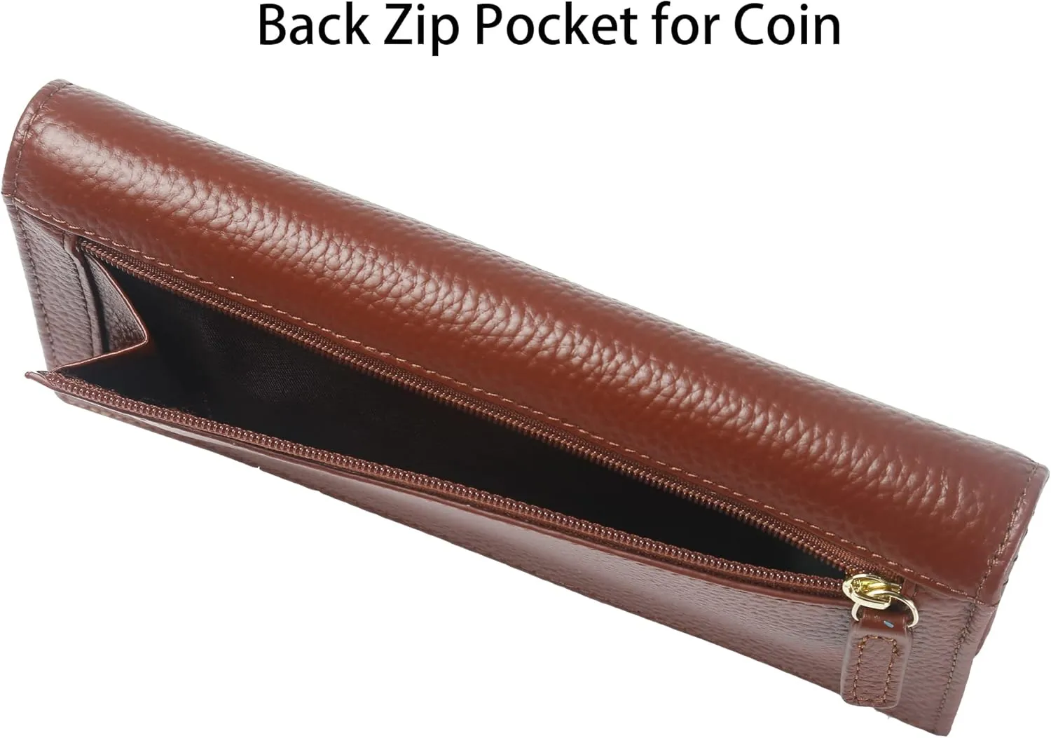 Lavemi Ultra Slim Thin Leather Women Wallet RFID Blocking Credit Card Holder Bifold Long Ladies Billfold