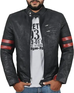 Laverapelle Men's Genuine Lambskin Leather Jacket (Black, Biker Jacket) - 1501535