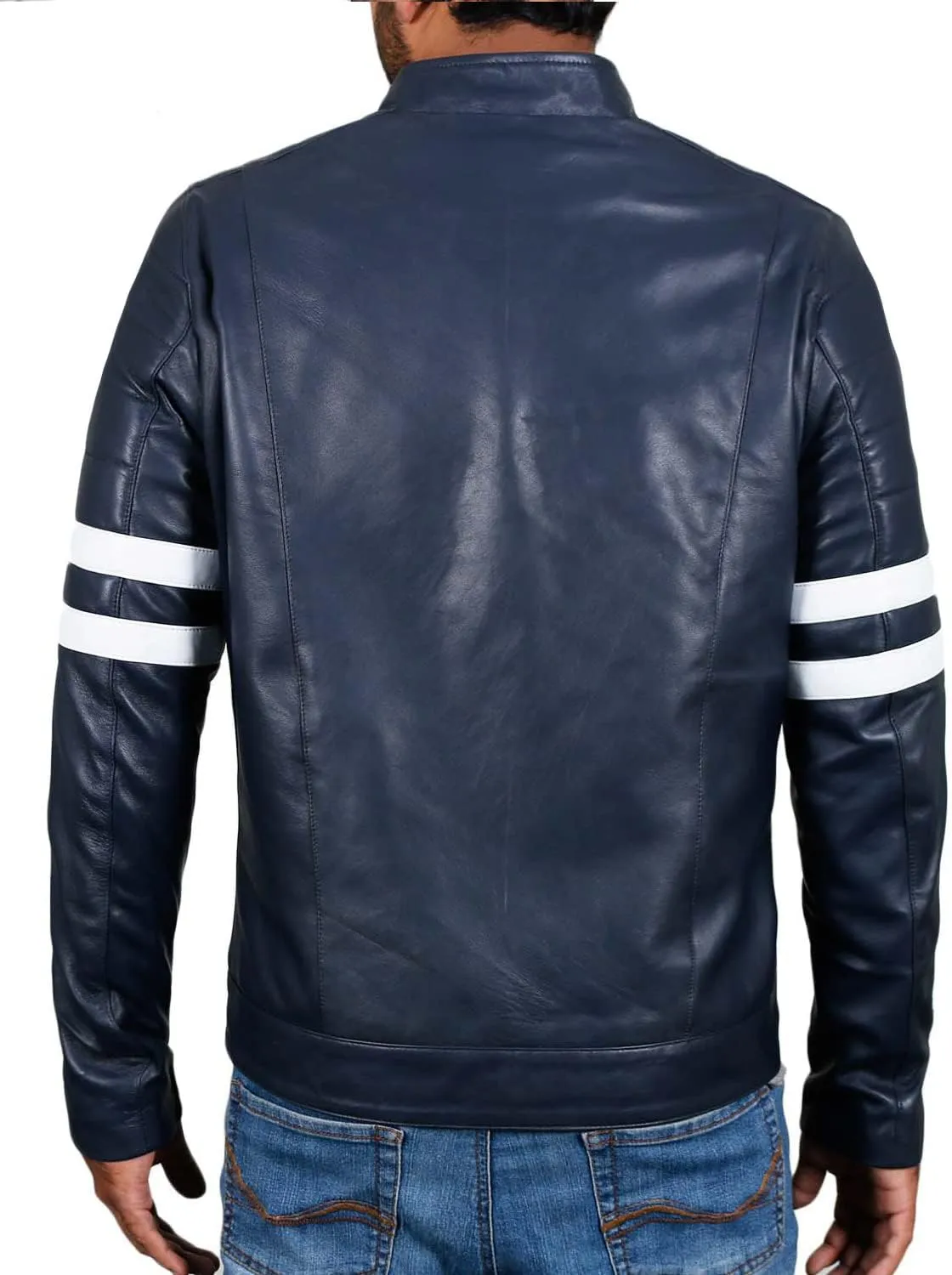 Laverapelle Men's Genuine Lambskin Leather Jacket (Black, Biker Jacket) - 1501535