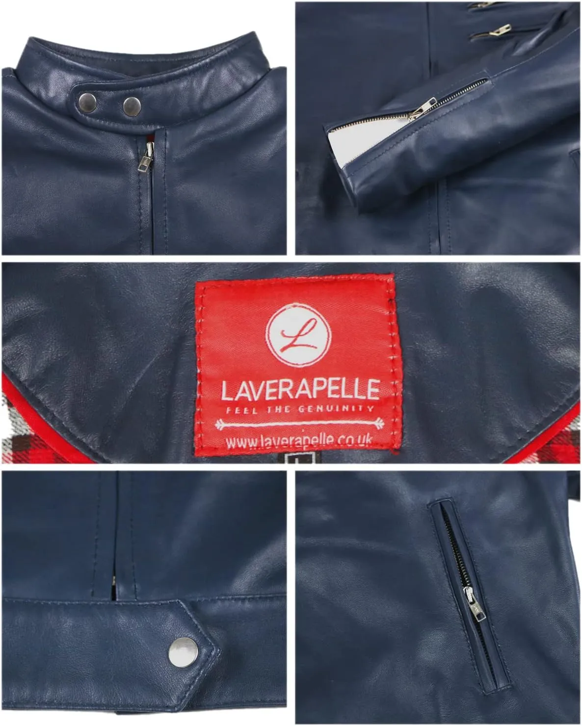 Laverapelle Men's Genuine Lambskin Leather Jacket (Black, Biker Jacket) - 1501535