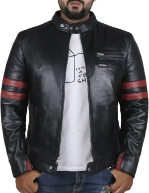 Laverapelle Men's Genuine Lambskin Leather Jacket (Black, Biker Jacket) - 1501535