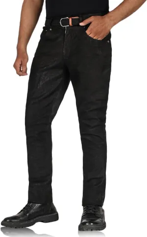 Laverapelle Men's Genuine Lambskin Leather Pants (Black, Leather Jeans) - 1804001