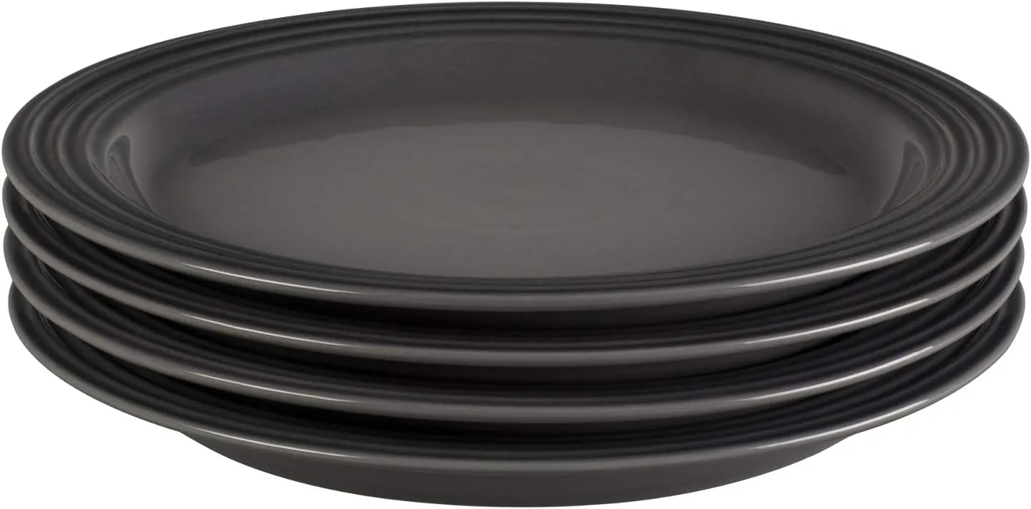 Le Creuset Stoneware Set of 4 Dinner Plates, 10.5" each, Oyster