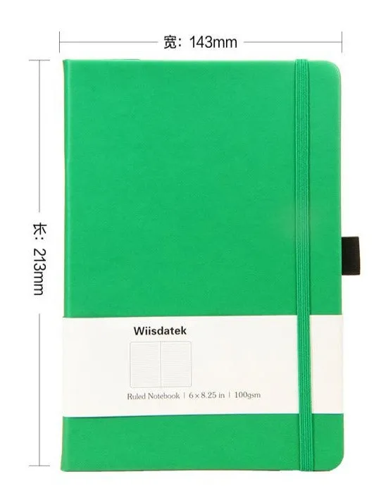 Leather business elastic band notebook
