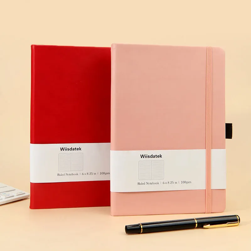 Leather business elastic band notebook