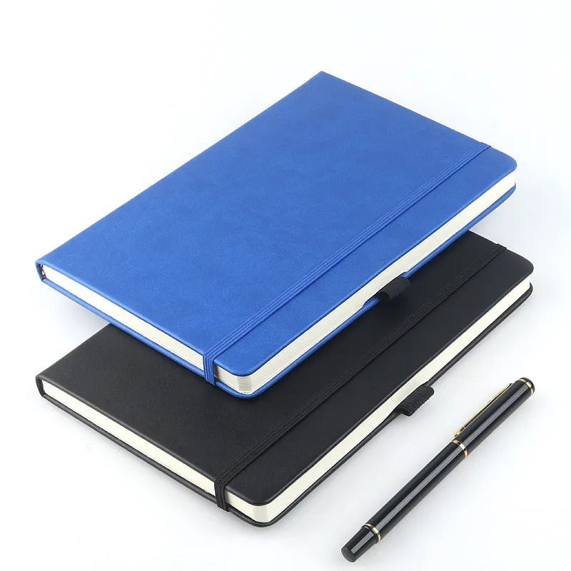 Leather business elastic band notebook