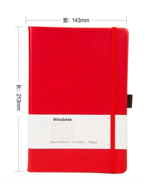 Leather business elastic band notebook