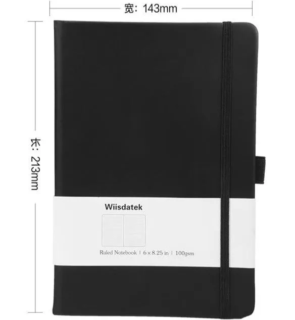 Leather business elastic band notebook