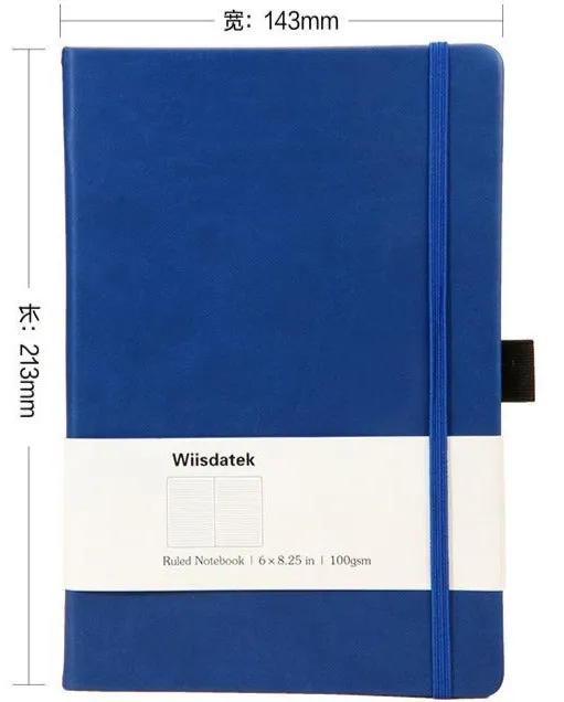 Leather business elastic band notebook