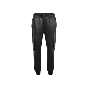 Leather Cargo Pant Jogging Bottoms