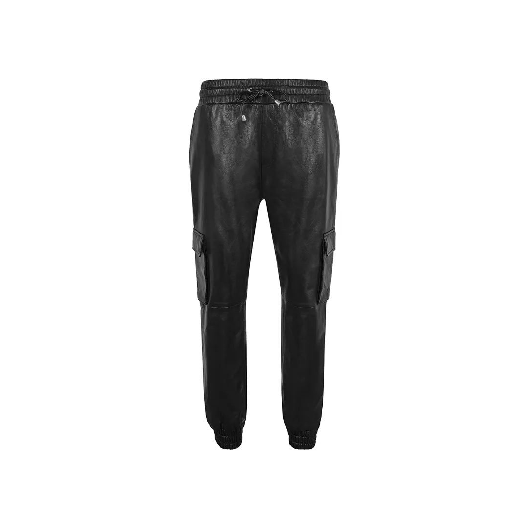 Leather Cargo Pant Jogging Bottoms