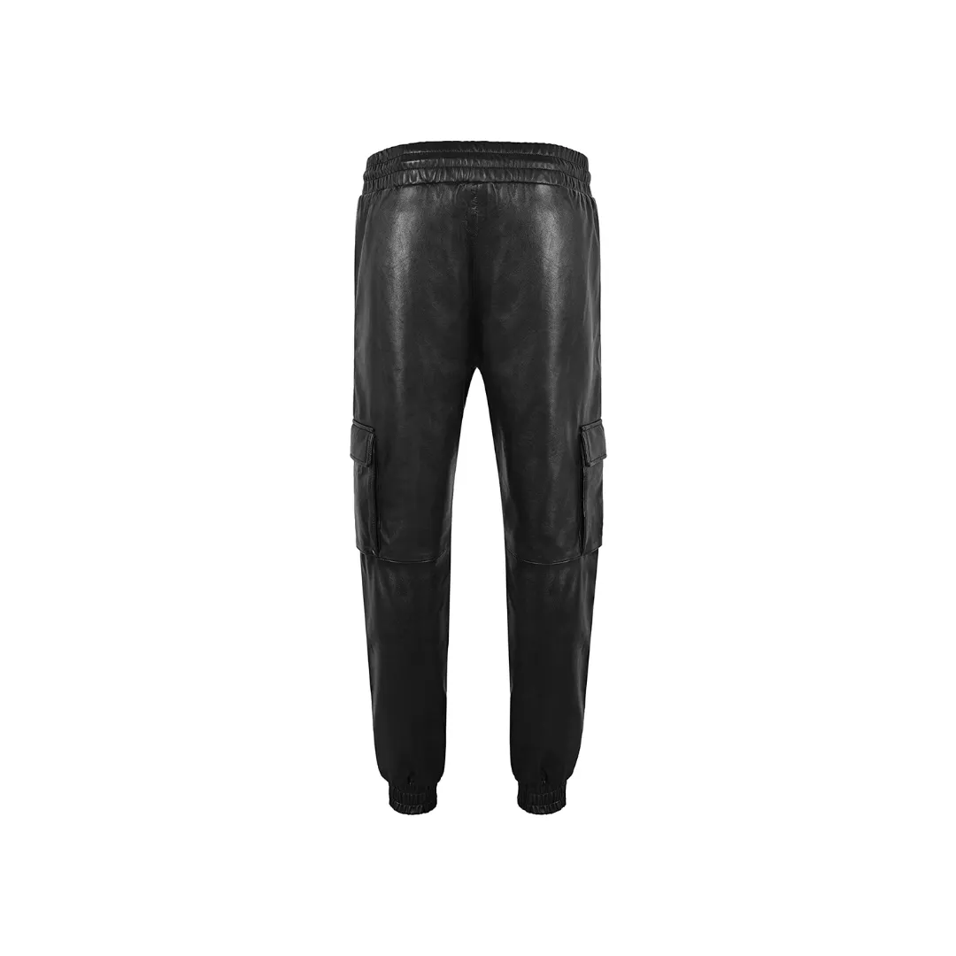 Leather Cargo Pant Jogging Bottoms