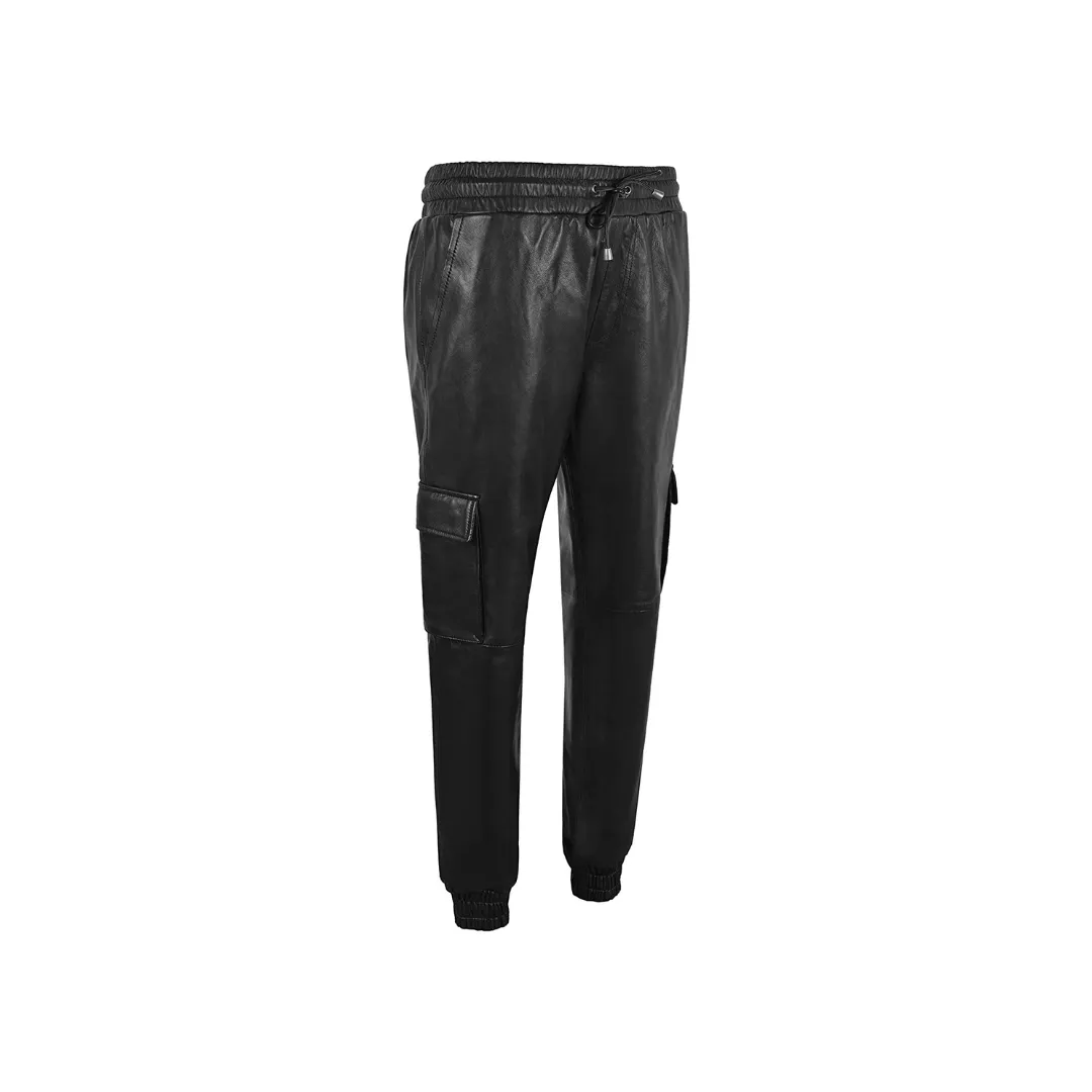 Leather Cargo Pant Jogging Bottoms