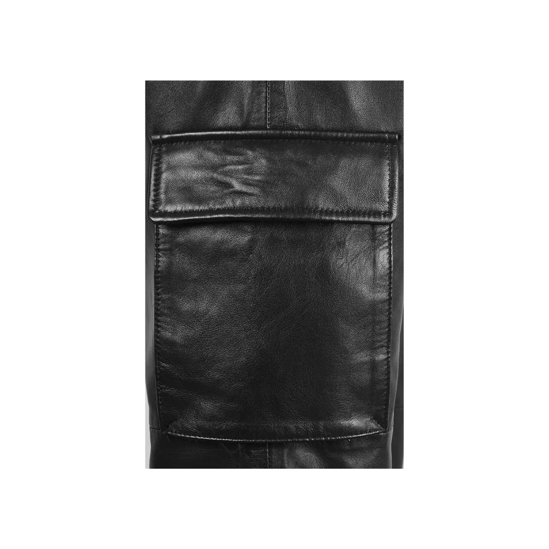Leather Cargo Pant Jogging Bottoms
