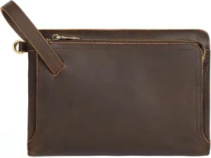 Leather Clutch for Men - Wrist Bag - Men's wallets - Wrist Bag - 10.3x6.8INCH - Includes dustproof gift bag