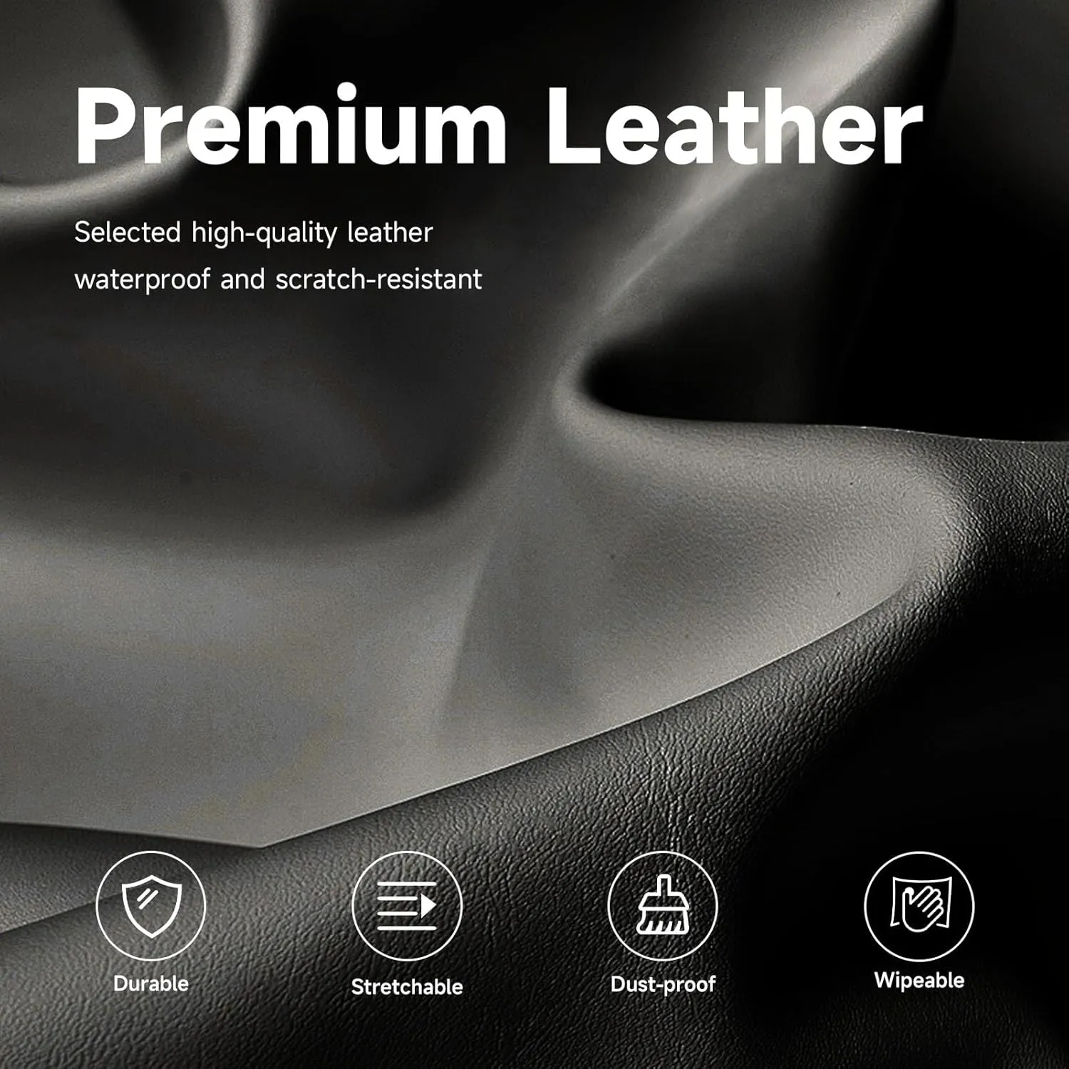 Leather Cover for Massage Table Wipeable Massage Bed Protector Cover Made of 4-Ways Elastic 100% PU Waterproof Material, Machine Washable, Fit Rectangular Tables 28-32" Wide (Black)