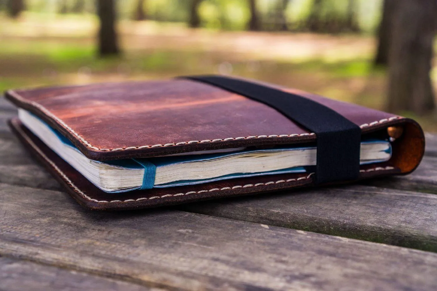 Leather Leuchtturm1917 B5 Notebook & iPad Air/Pro Cover - Crazy Horse Orange