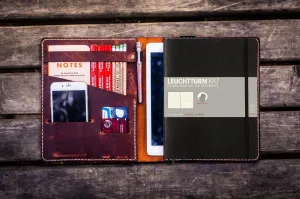 Leather Leuchtturm1917 B5 Notebook & iPad Air/Pro Cover - Crazy Horse Orange