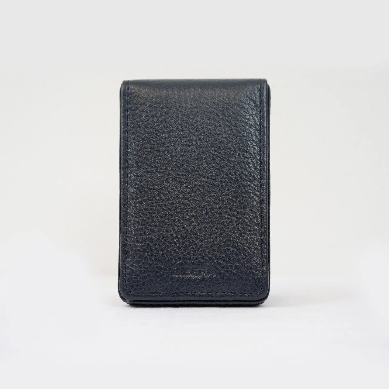 Leather Magnetic Card Holder - Dark Blue