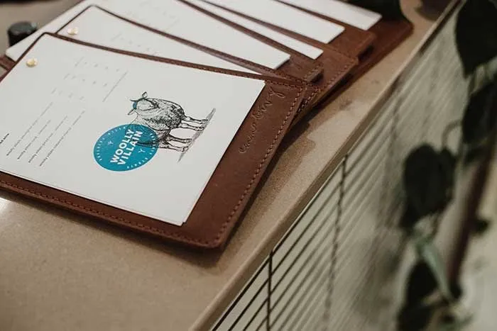 LEATHER MENU COVERS Style No.5