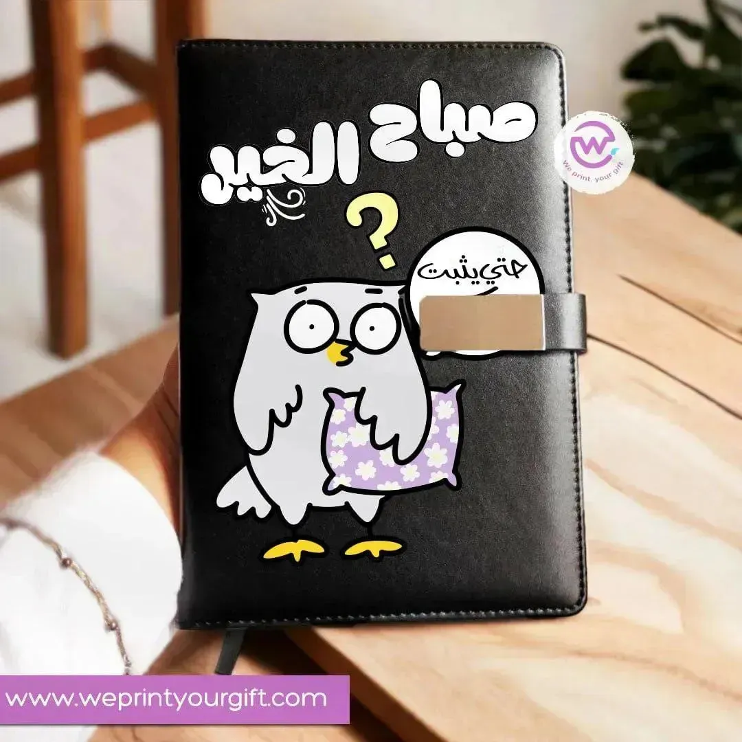 Leather Notebook with Magnetic clip-Comic