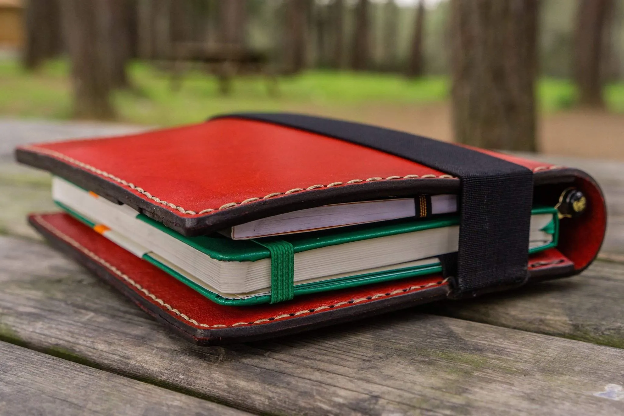 Leather Rhodia A5 Notebook & iPad Mini Cover - Red